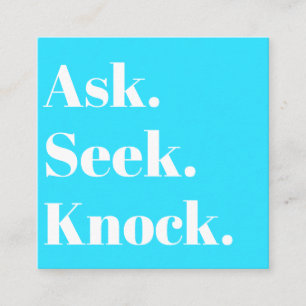 Church Business QR Code Promotional Blue Quadratische Visitenkarte