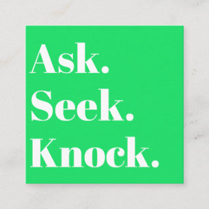 Church Business QR Code Promotional Green Quadratische Visitenkarte