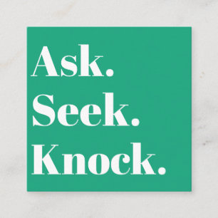 Church Business QR Code Promotional Green Quadratische Visitenkarte