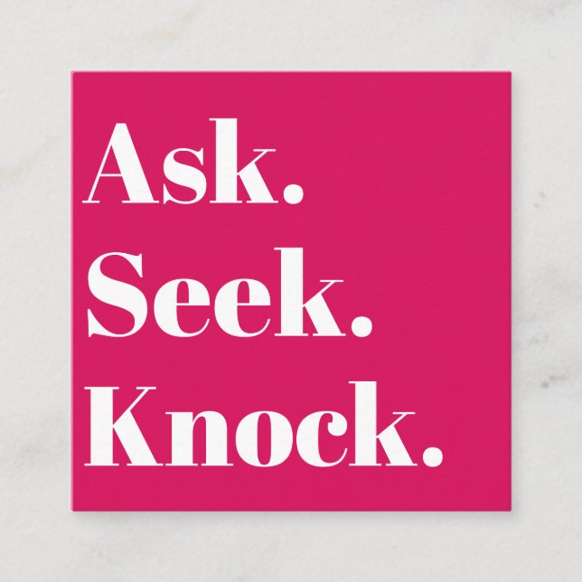 Church Business QR Code Promotional Red Quadratische Visitenkarte (Vorderseite)