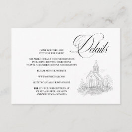 Church Calligraphy Enclosure Card Details Begleitkarte
