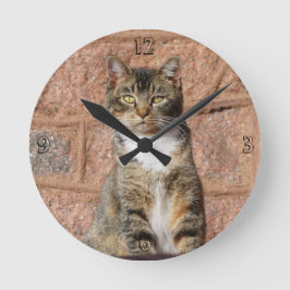 Church Cat Runde Wanduhr