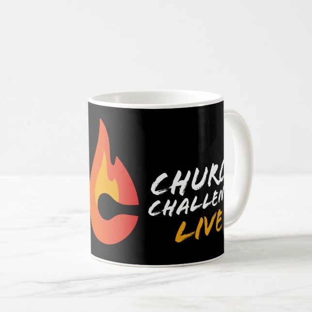 Church Challenge alle Dinge sind möglich Schwarz Kaffeetasse (VorderseiteRechts)