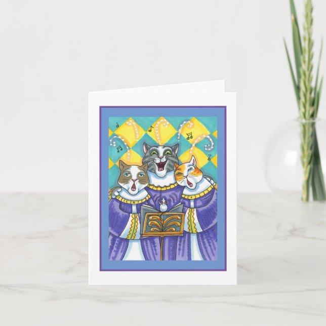 CHURCH CHOIR KATZEN UND MAUSSINGER XMAS CAROL Leer Karte (Vorderseite)