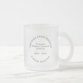 Church Choirmaster Mattiert Glass Coffee Tasse