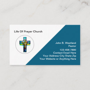 Church Christlich Cross Theme Business Cards Visitenkarte