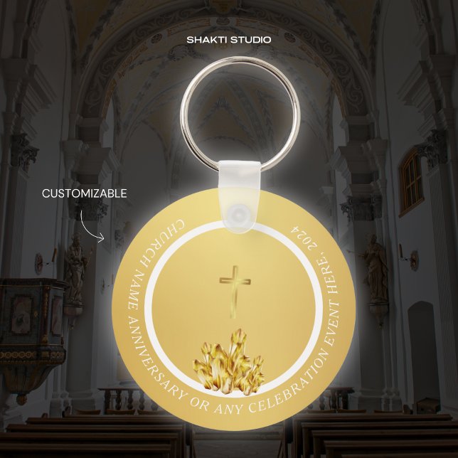 Church Christlich Souvenir Gold Schlüsselanhänger (Von Creator hochgeladen)