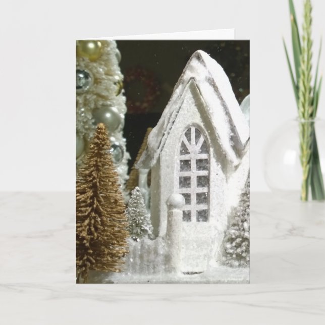 Church Christmas Card Feiertagskarte (Vorderseite)