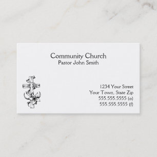 Church Cross Business Cards Visitenkarte