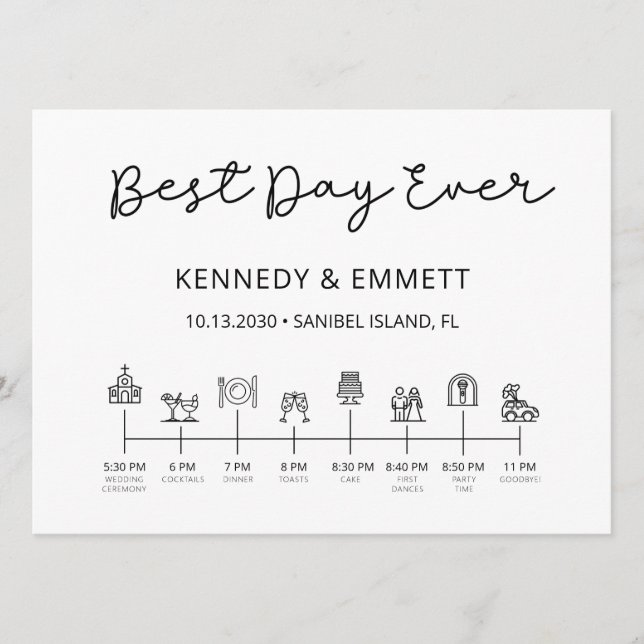 Church Day Timeline Program Programm (Vorderseite)