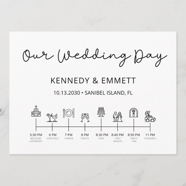 Church Day Timeline Program Programm (Vorderseite)