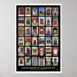 "Church Doors of Lancaster, PA" Poster