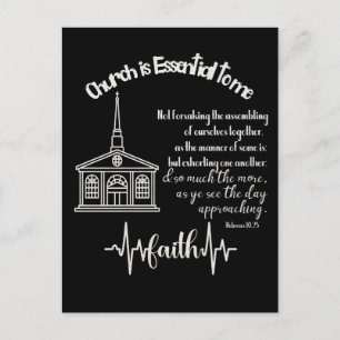 Church Essential to Me with Bible Verse Quote Postkarte