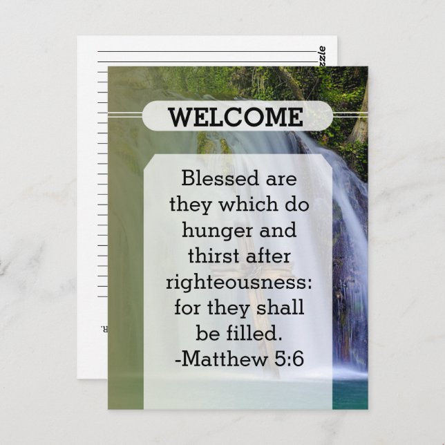 Church Guest Pew Card Postkarte (Vorne/Hinten)