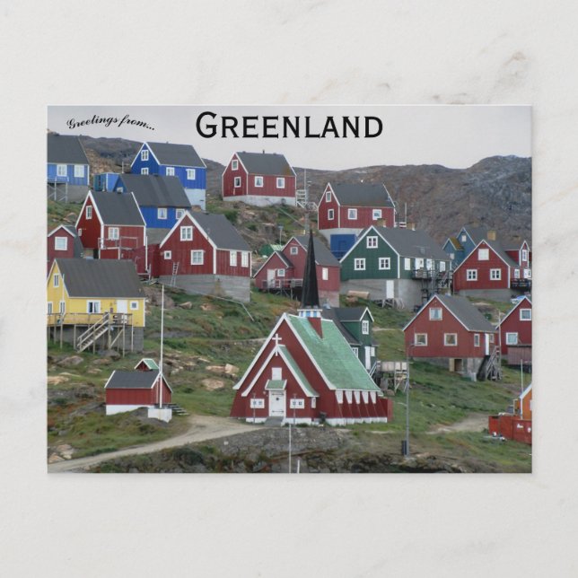 Church in Upernavik Greenland Postkarte (Vorderseite)