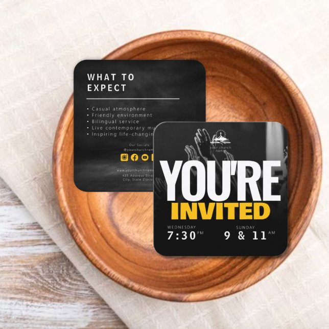 Church lädt zum Aufrufen von Kartenvorlage ein Telefonnummerkarte (Church Invite Calling Card Template)