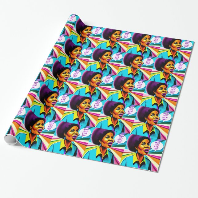 Church Lady Walking by Faith Art Wrapping Paper Geschenkpapier (Ungerollt)