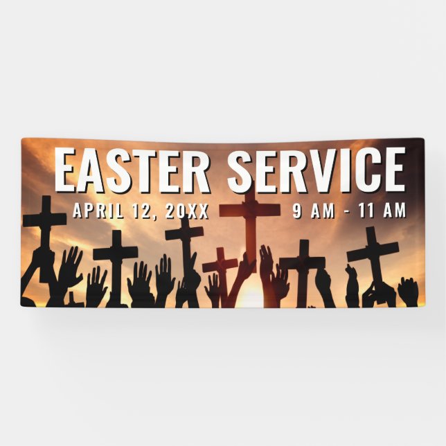 Church Oaster Service Time Banner (Horizontal)