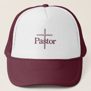 Church Pastor Gray Cross Trucker Hat Truckerkappe