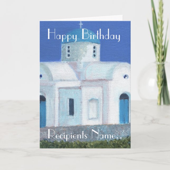 Church Picture Personalisiert Happy Birthday Card Karte (Vorderseite)
