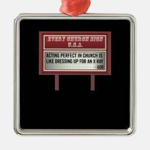 Church Relboard Signs Christlich Joke Schauspiel Ornament Aus Metall