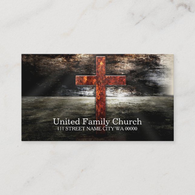 Church Religion Business Card Visitenkarte (Vorderseite)