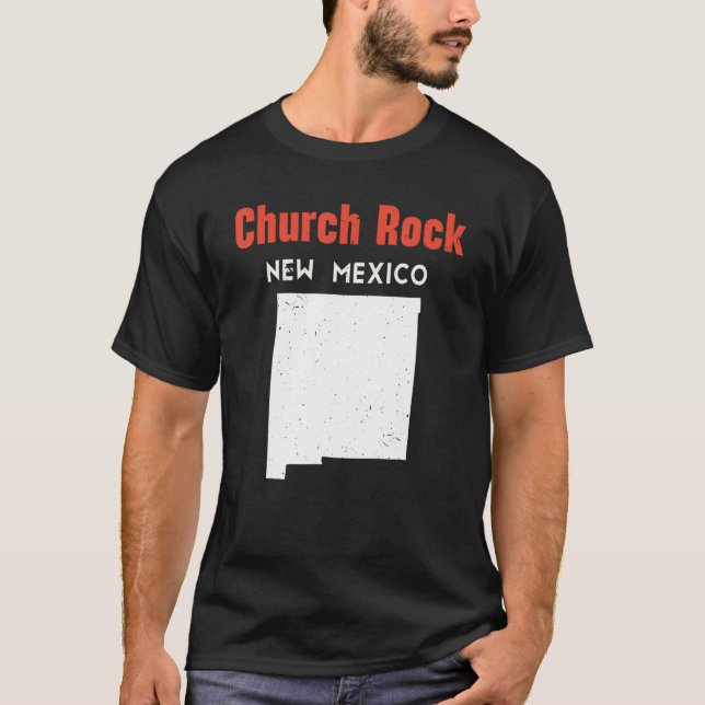 Church Rock Usa Staat America Reisen New Mexico N T-Shirt (Vorderseite)