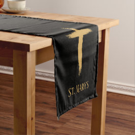 Church Service Gold Cross Table Runner Kurzer Tischläufer