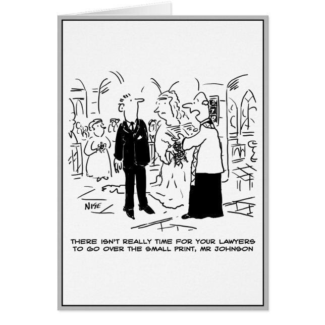 Church Service Wedding Vicar sagt Nein zu Anwälten (Vorne)