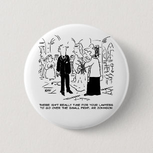 Church Service Wedding Vicar sagt Nein zu Anwälten Button