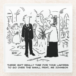 Church Service Wedding Vicar sagt Nein zu Anwälten Glasuntersetzer