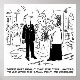 Church Service Wedding Vicar sagt Nein zu Anwälten Poster