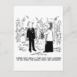 Church Service Wedding Vicar sagt Nein zu Anwälten Postkarte