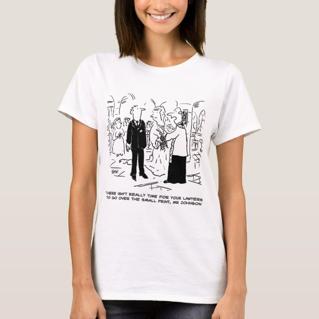 Church Service Wedding Vicar sagt Nein zu Anwälten T-Shirt (Vorderseite)
