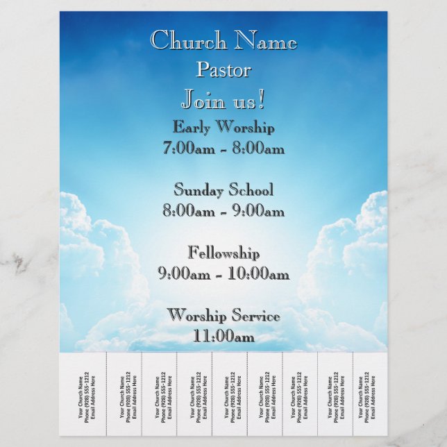 Church Services Flyer (Vorne)