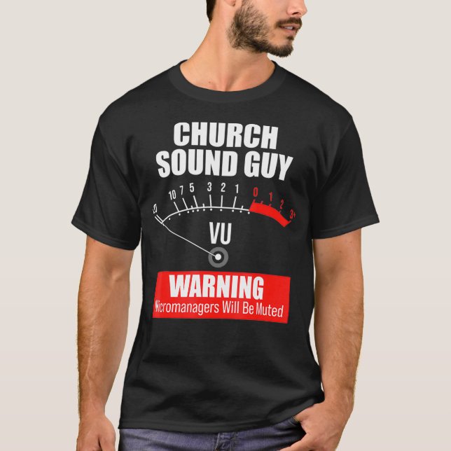Church Sound Typ Mute Audio Tech Engineer T-Shirt (Vorderseite)