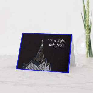 Church Steeple Stille Nacht Feiertagskarte