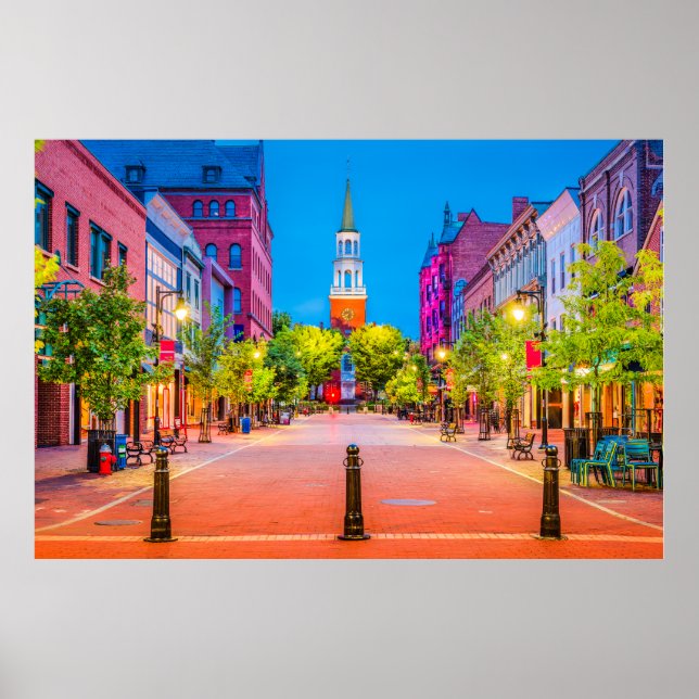 Church Street Marketplace - Burlington, Vermont Poster (Vorne)