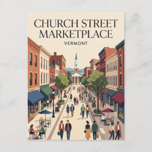 Church Street Marketplace USA Postkarte