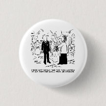 Church Wedding Vicar sagt No. Funny Button Abzeich