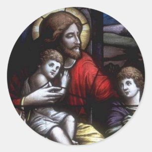 Church Windows 032 Runder Aufkleber