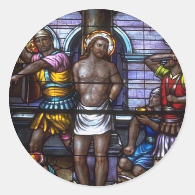 Church Windows 050 Runder Aufkleber (Vorderseite)