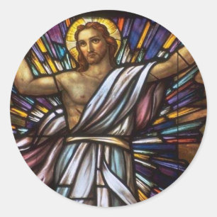 Church Windows 096 Runder Aufkleber