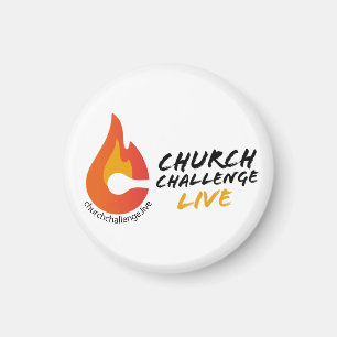 CHURCHALLENGE LIVE Orange Flamed C Magnet