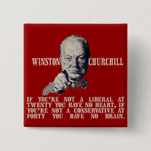 Churchill auf Konservativen und Liberalen Button