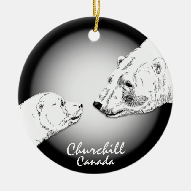 Churchill Canada Ornament Polar Bear Art Keepake (Vorne)