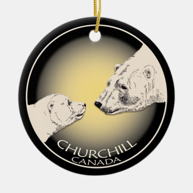 Churchill Canada Ornament Polar Bear Art Keepake (Vorne)