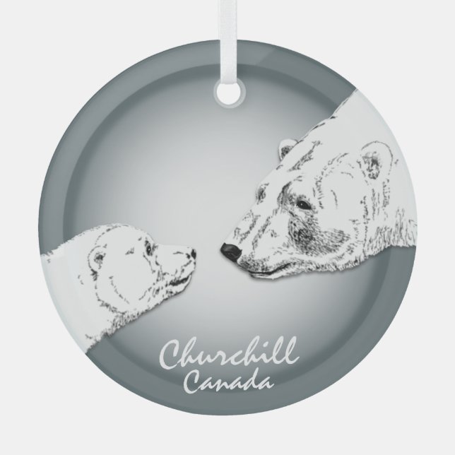 Churchill Canada Ornament Polar Bear Keepake (Vorderseite)