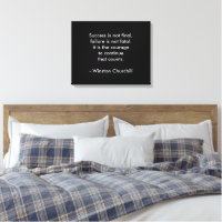 Churchill Erfolgszitat Moderne Büro-Leinwandkunst