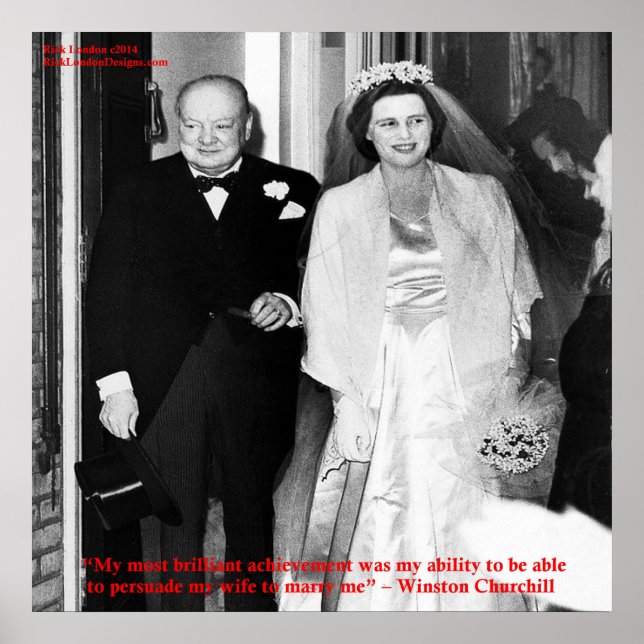 Churchill & Fame Quote Poster (Vorne)